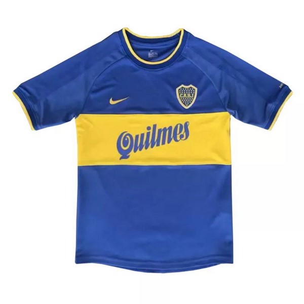 Heimtrikot Thailand Boca Juniors Retro 2000 Blau Günstige Fußballtrikots